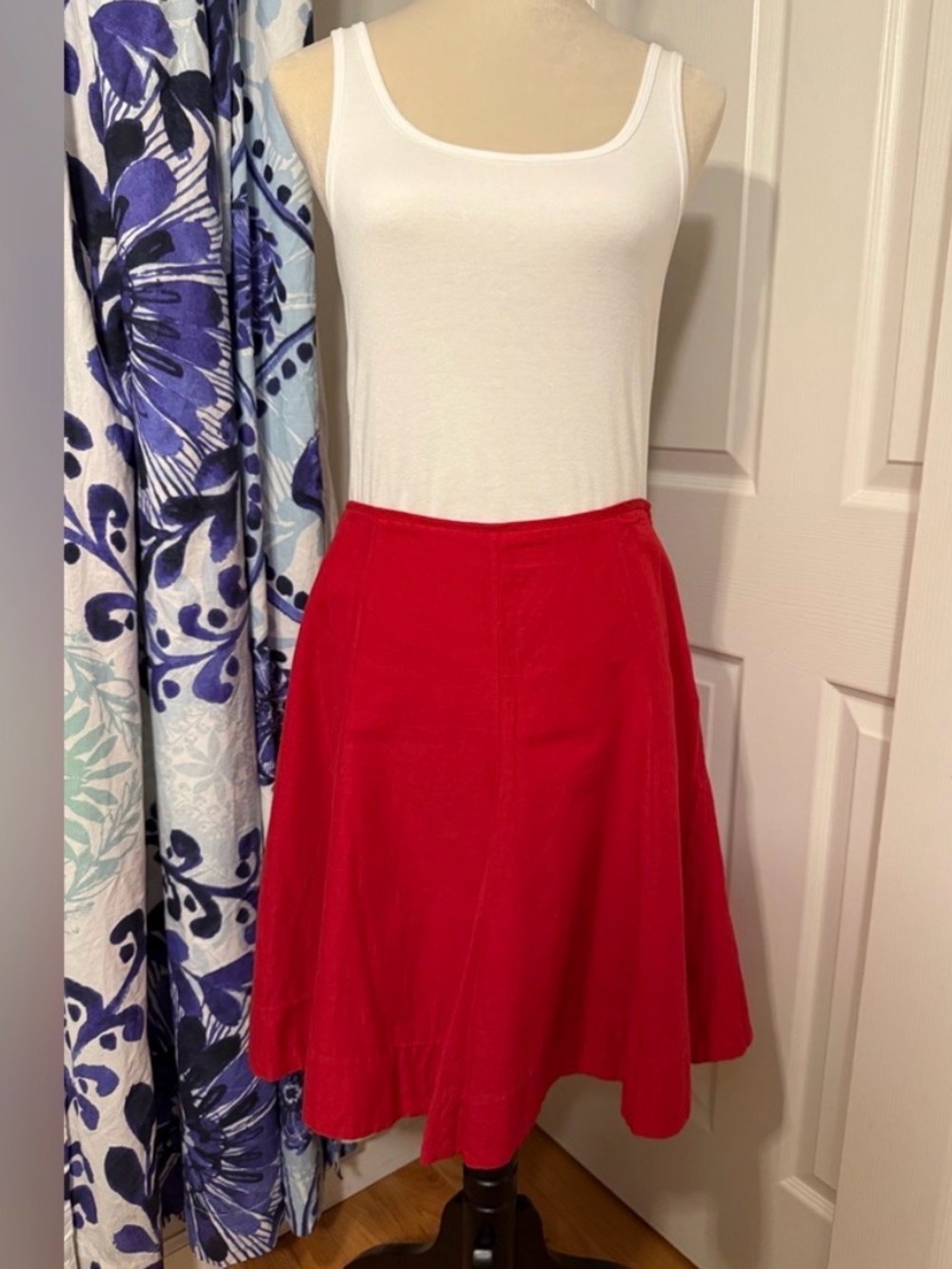 CHAPS Red A-Line Skirt Size 6
